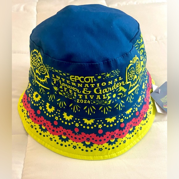 2024 Disney Parks Epcot Flower & Garden Festival Coco Reversible Bucket Hat NWT - Picture 5 of 9